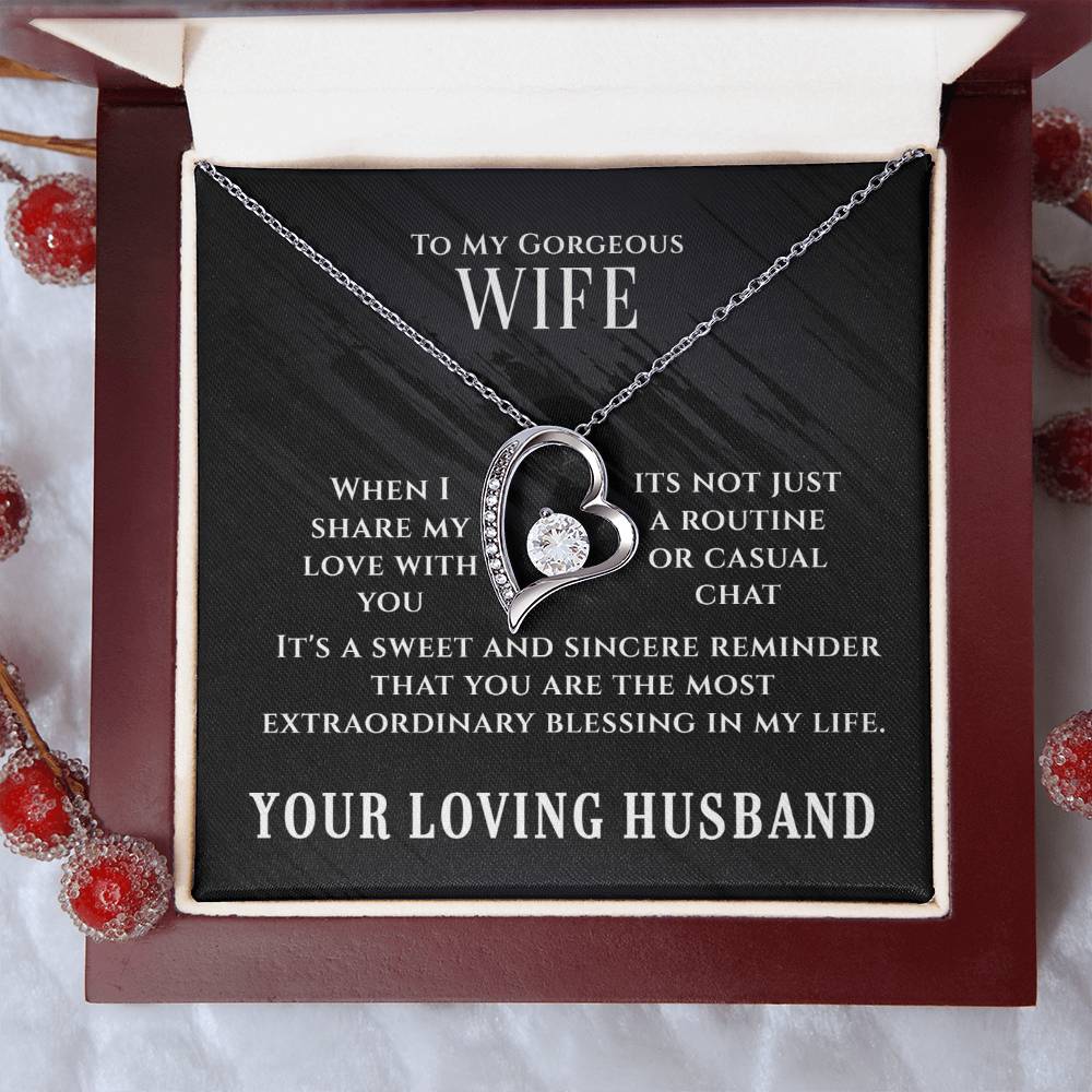 My Gorgeous Wife - Forever Love Necklace - Extraordinary Blessing