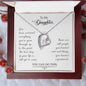 Forever Love Necklace For My Daughter with On Demand Message Card