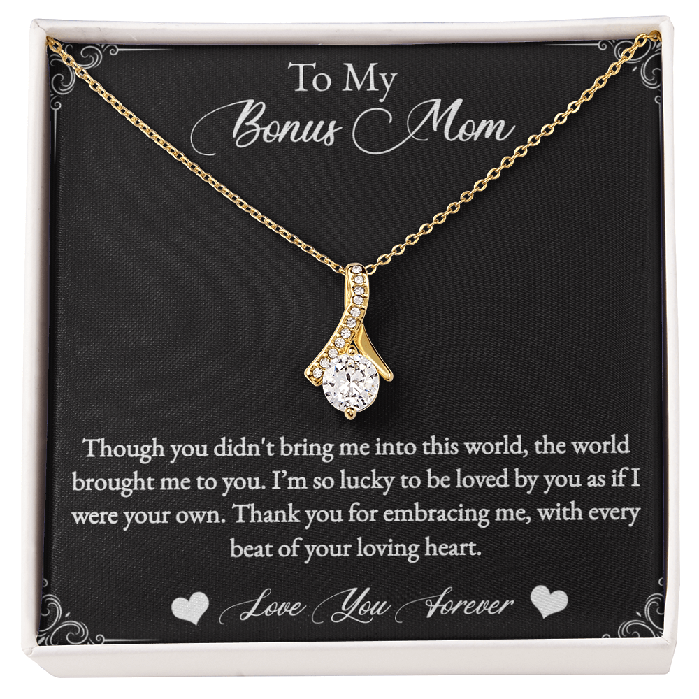 To My Bonus Mom Alluring Beauty Necklace