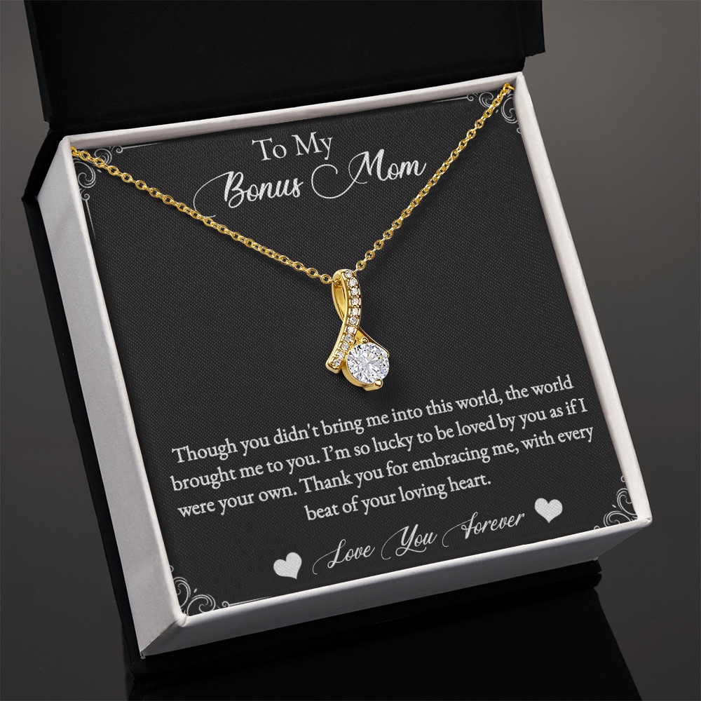 To My Bonus Mom Alluring Beauty Necklace