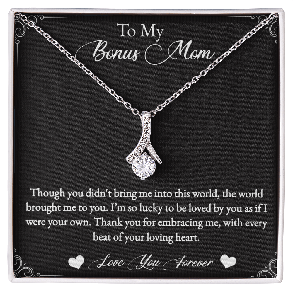 To My Bonus Mom Alluring Beauty Necklace