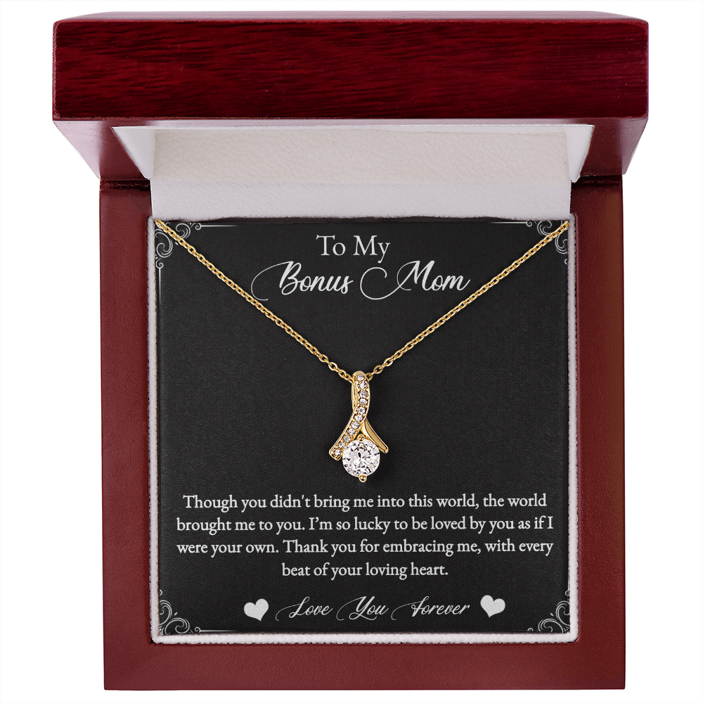 To My Bonus Mom Alluring Beauty Necklace