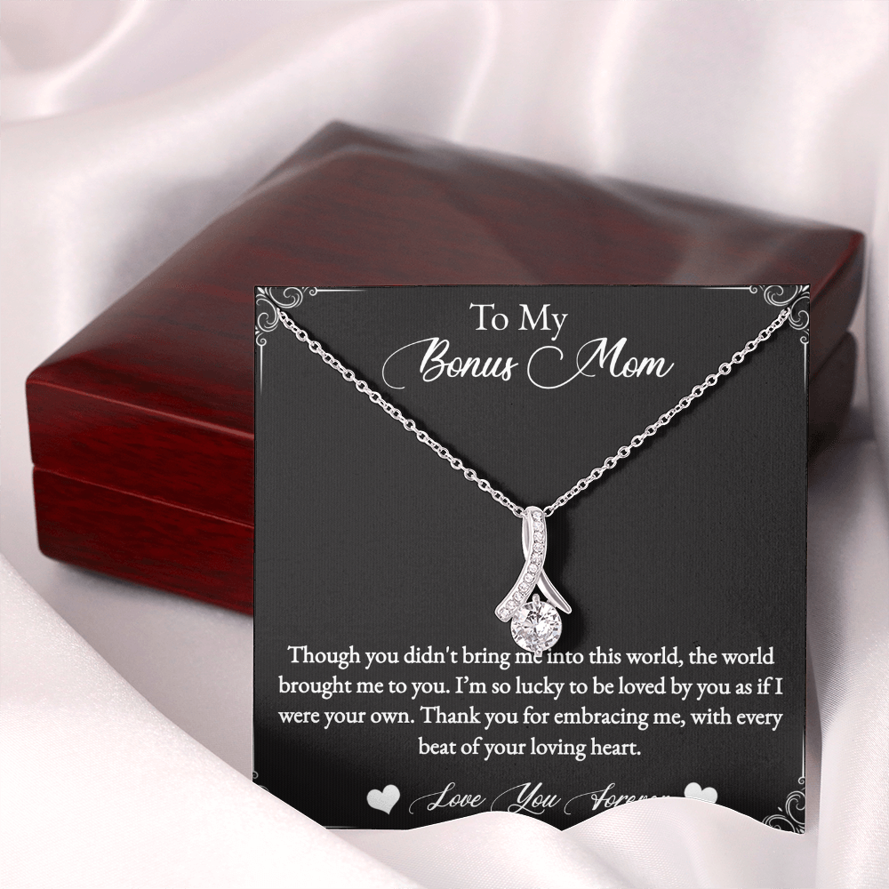 To My Bonus Mom Alluring Beauty Necklace