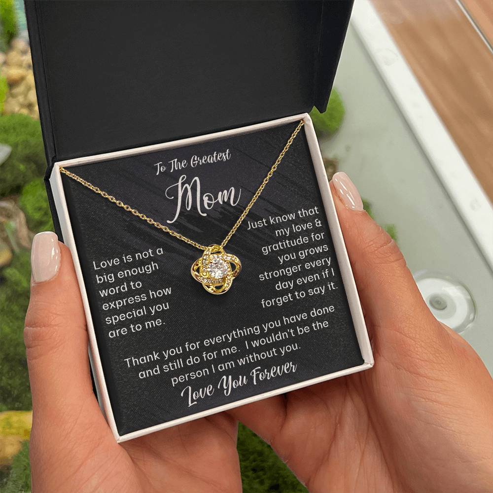 To The Greatest Mom - Love Knot Necklace - Love You Forever