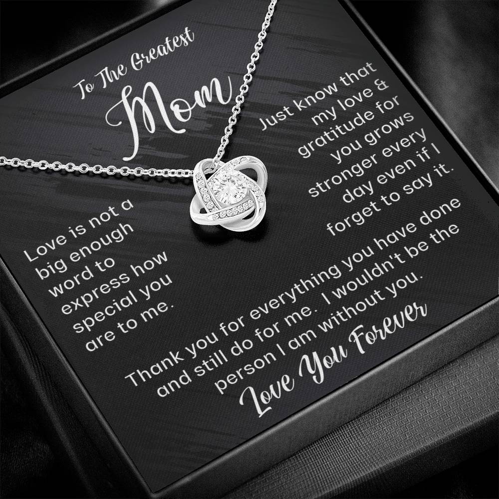 To The Greatest Mom - Love Knot Necklace - Love You Forever