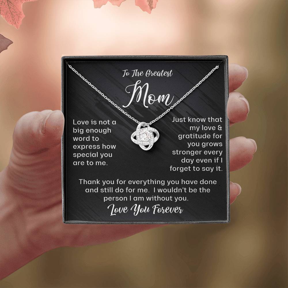 To The Greatest Mom - Love Knot Necklace - Love You Forever