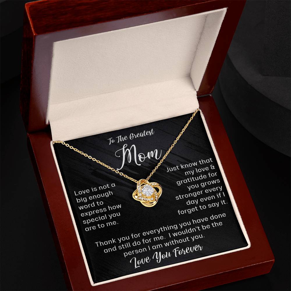 To The Greatest Mom - Love Knot Necklace - Love You Forever