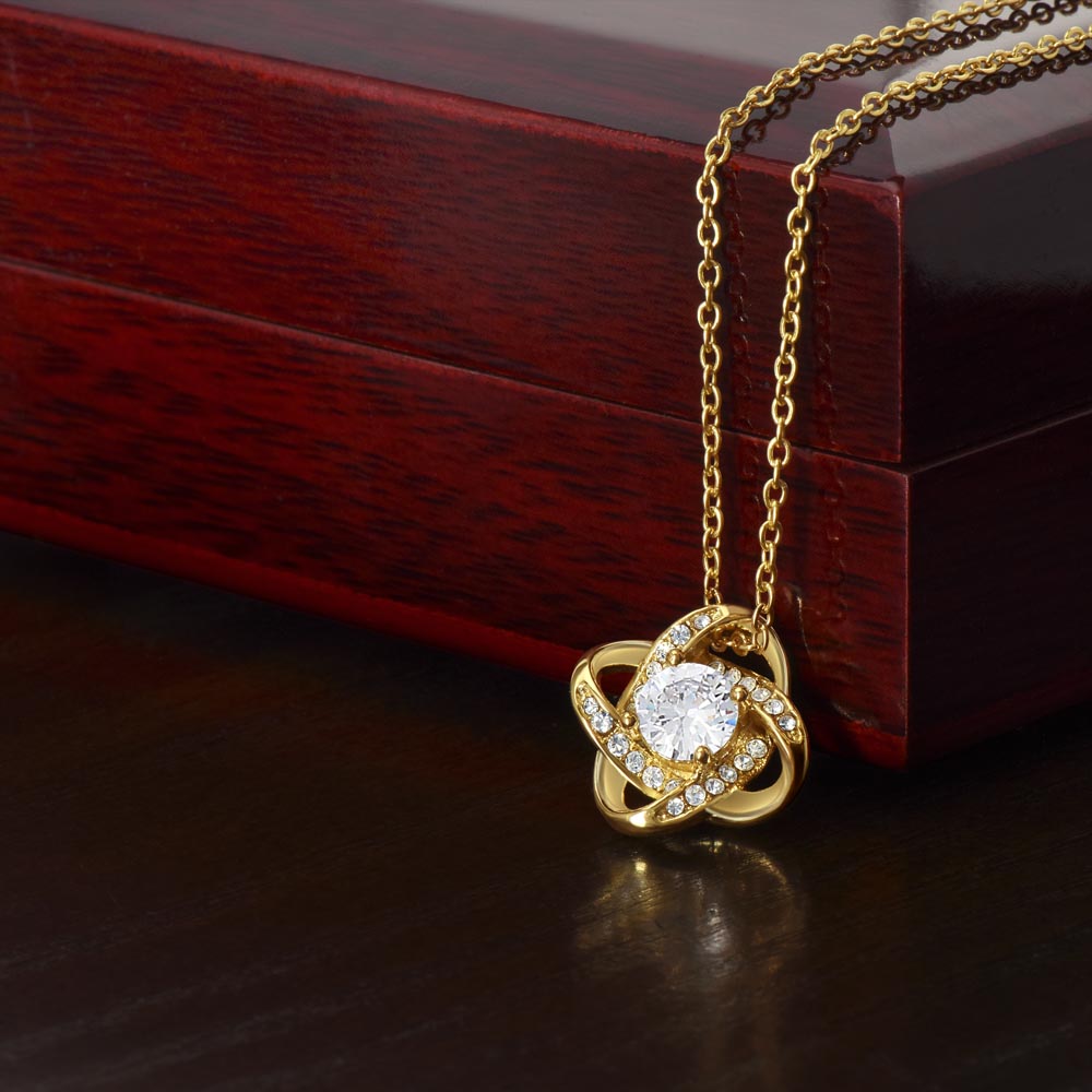 To The Greatest Mom Love Knot Necklace