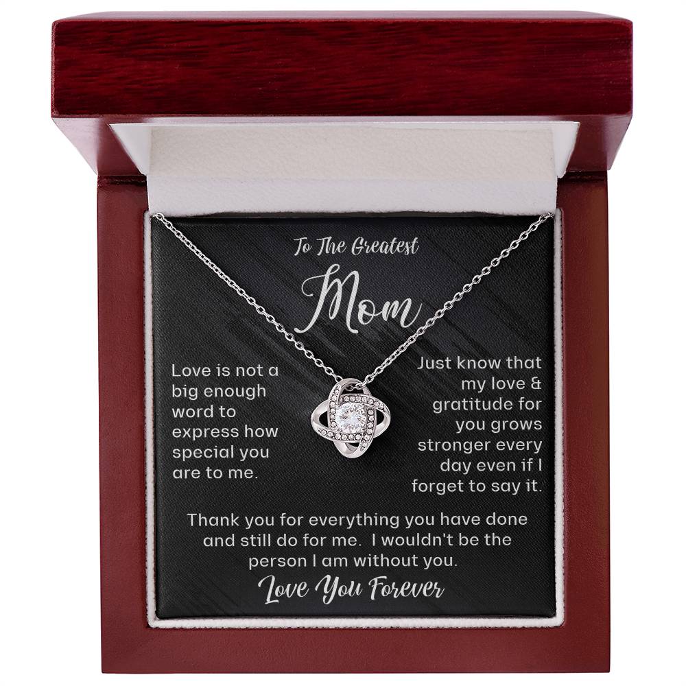 To The Greatest Mom - Love Knot Necklace - Love You Forever