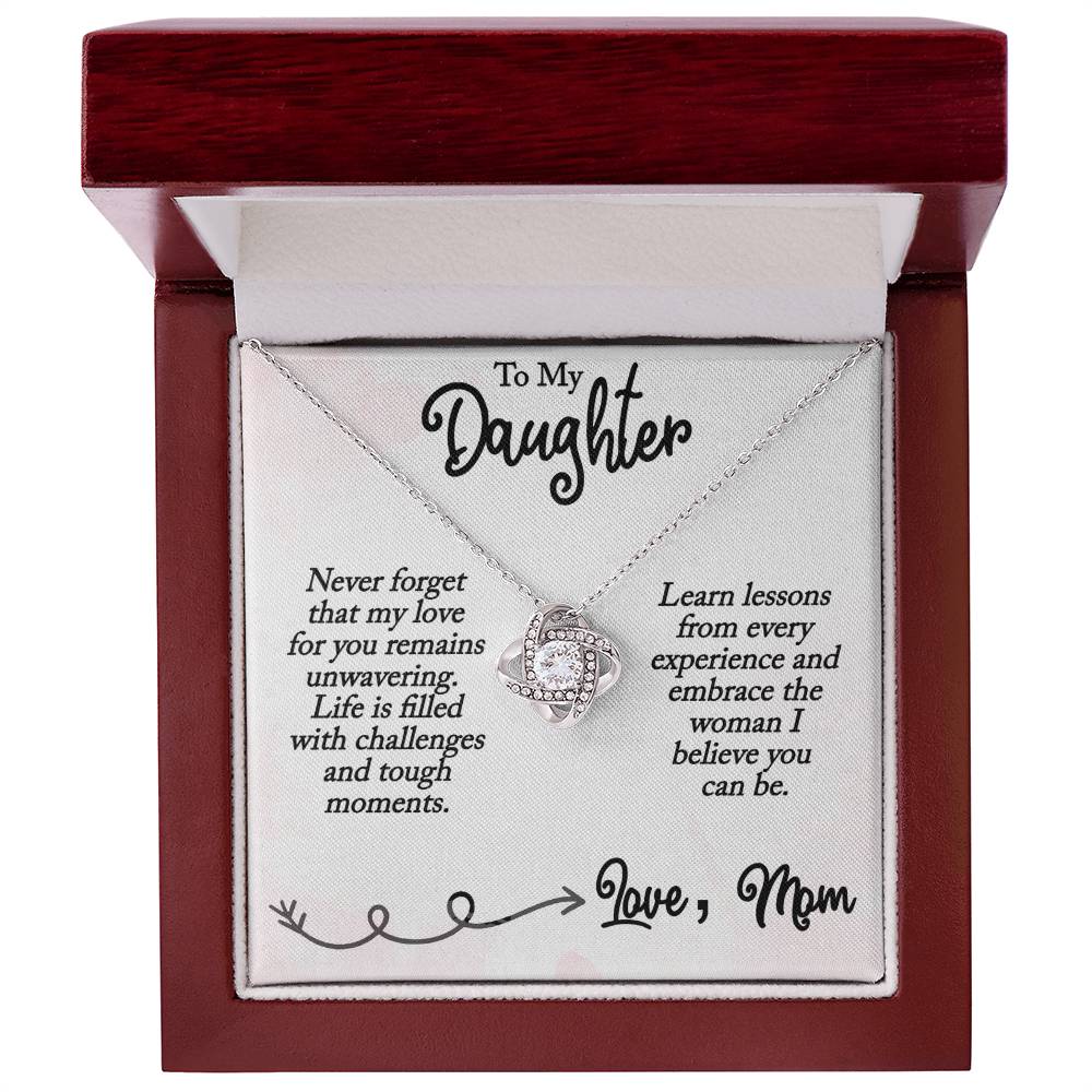 To My Daughter - Love Knot Necklace - My Love is unwavering