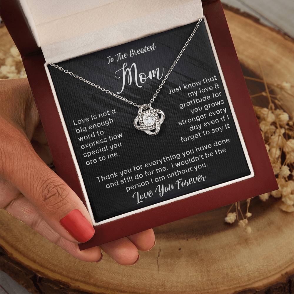 To The Greatest Mom - Love Knot Necklace - Love You Forever