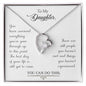 Forever Love Necklace For My Daughter with On Demand Message Card