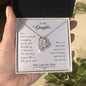 Forever Love Necklace For My Daughter with On Demand Message Card