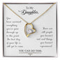 Forever Love Necklace For My Daughter with On Demand Message Card