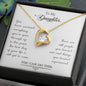 Forever Love Necklace For My Daughter with On Demand Message Card