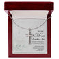 To My Mom - Stainless Cross Necklace - Forever enriches our lives