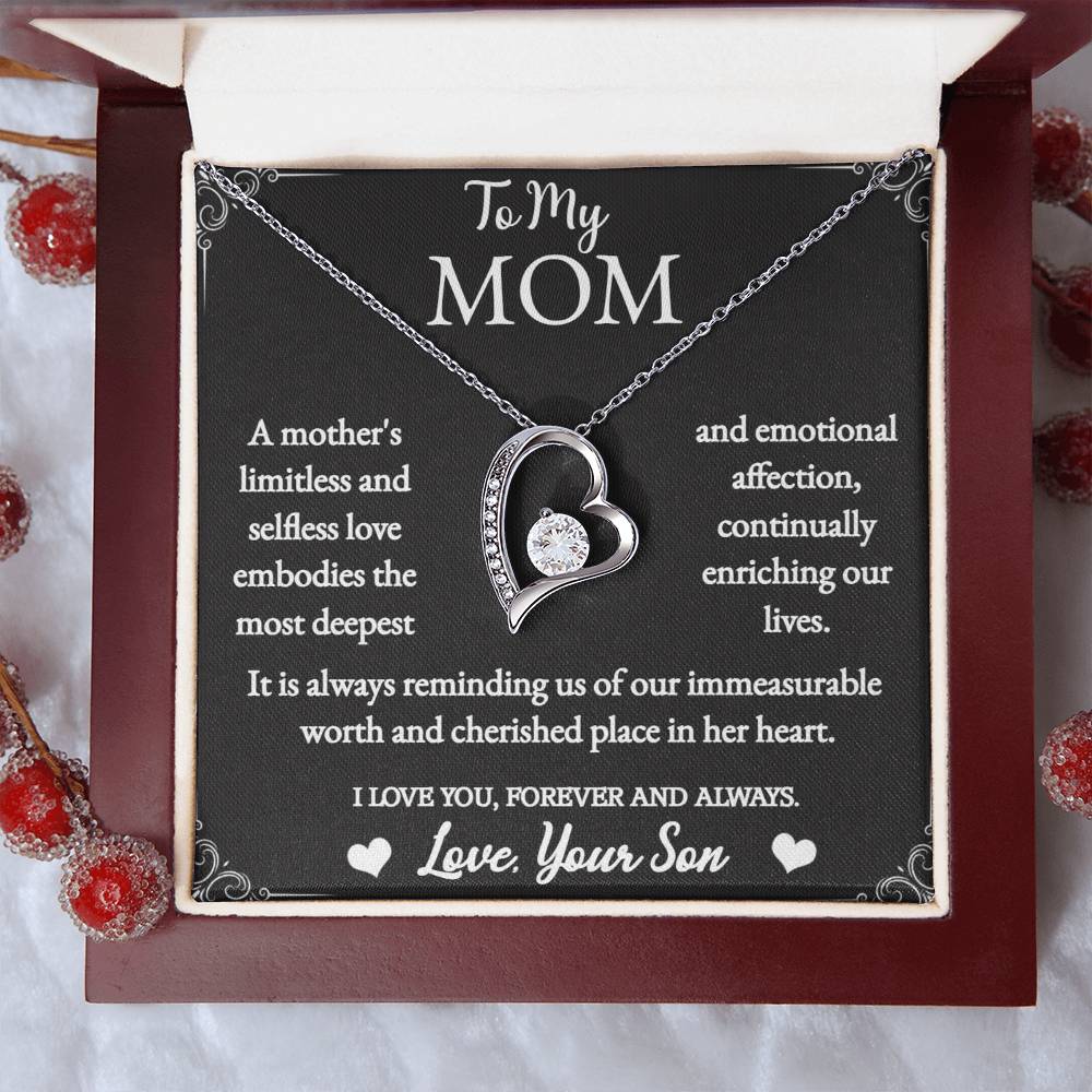 To My Mom -  Forever Love Necklace -  Love Your Son