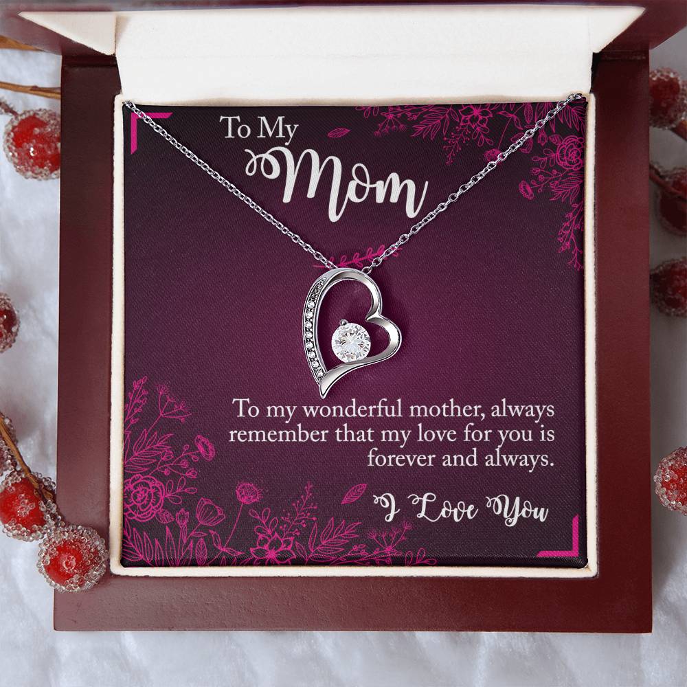 TO MY MOM - LOVE YOU FOREVER AND ALWAYS - FOREVER LOVE NECKLACE