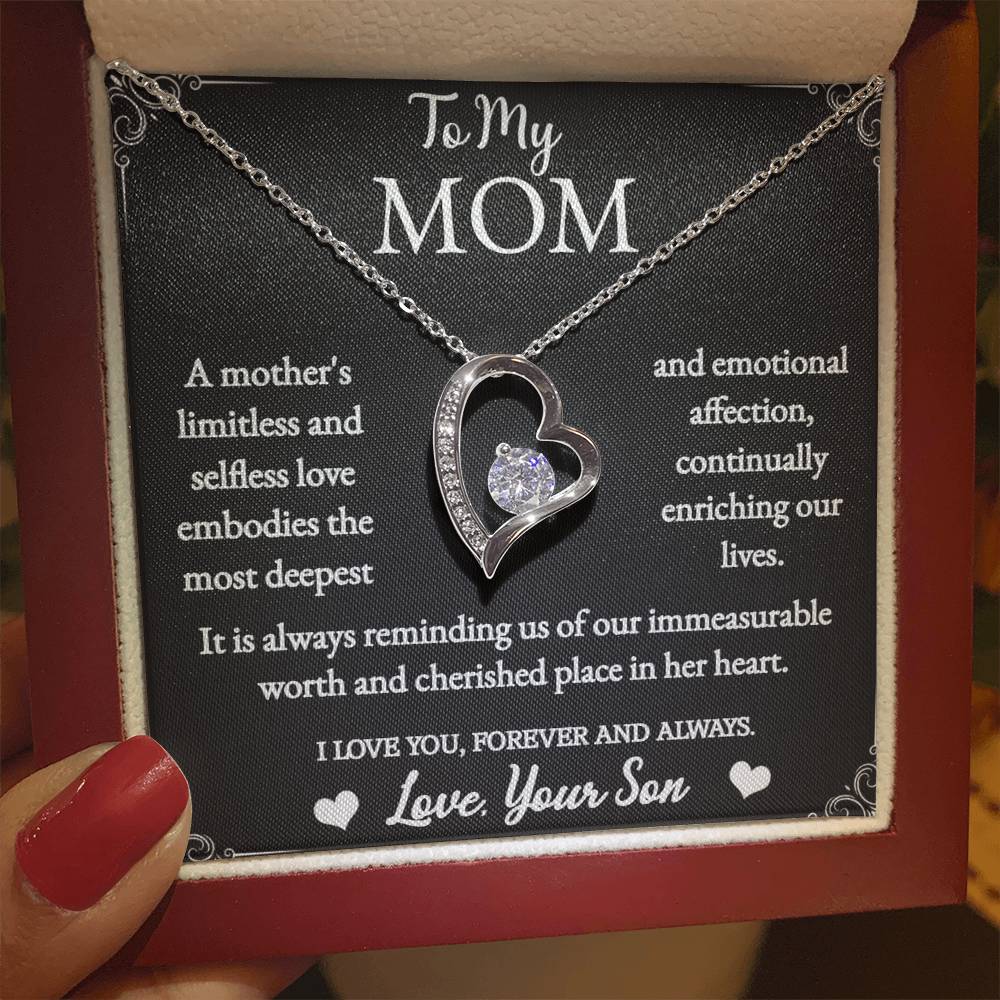 To My Mom -  Forever Love Necklace -  Love Your Son