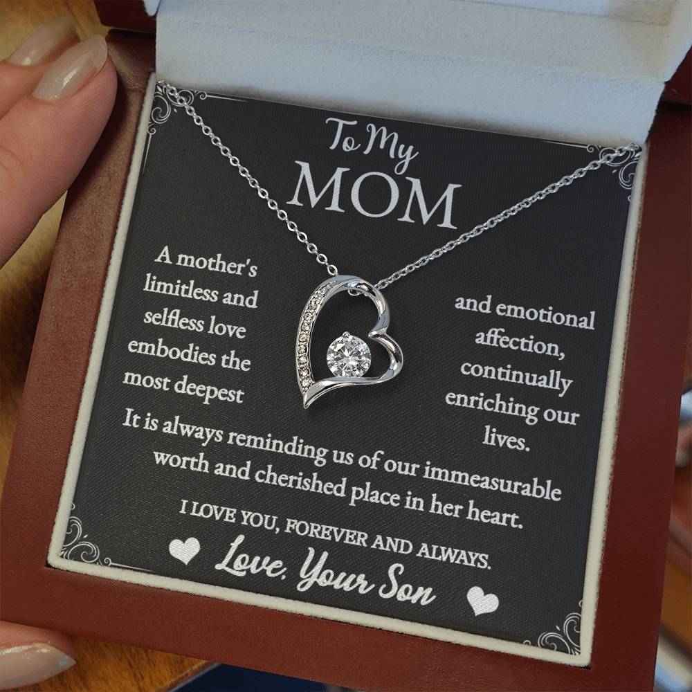 To My Mom -  Forever Love Necklace -  Love Your Son