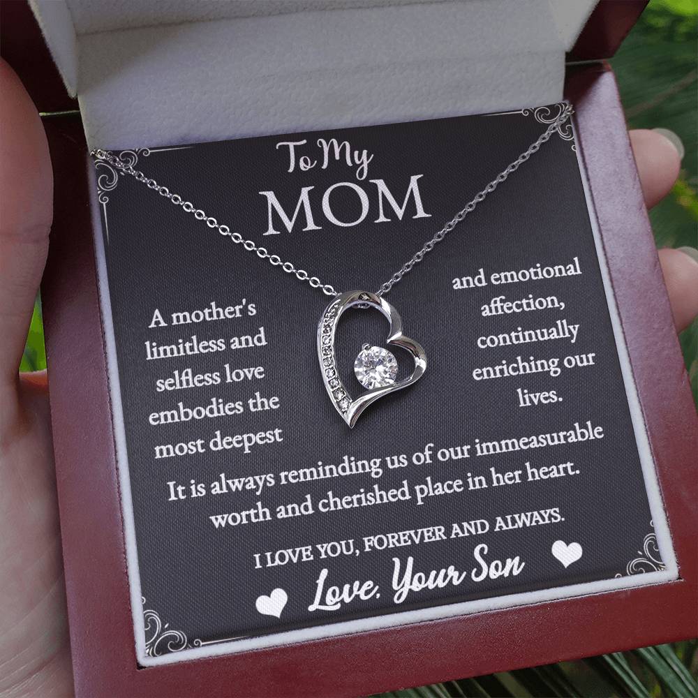 To My Mom -  Forever Love Necklace -  Love Your Son