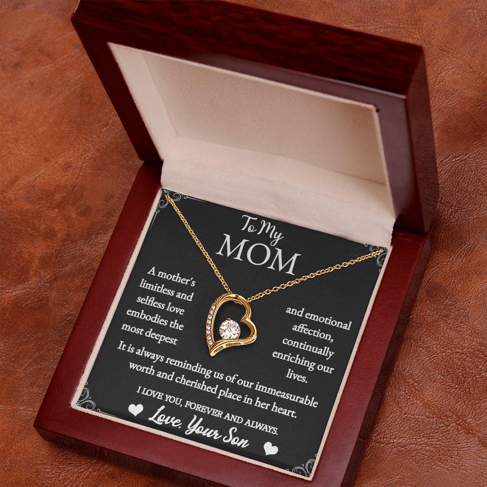 To My Mom -  Forever Love Necklace -  Love Your Son