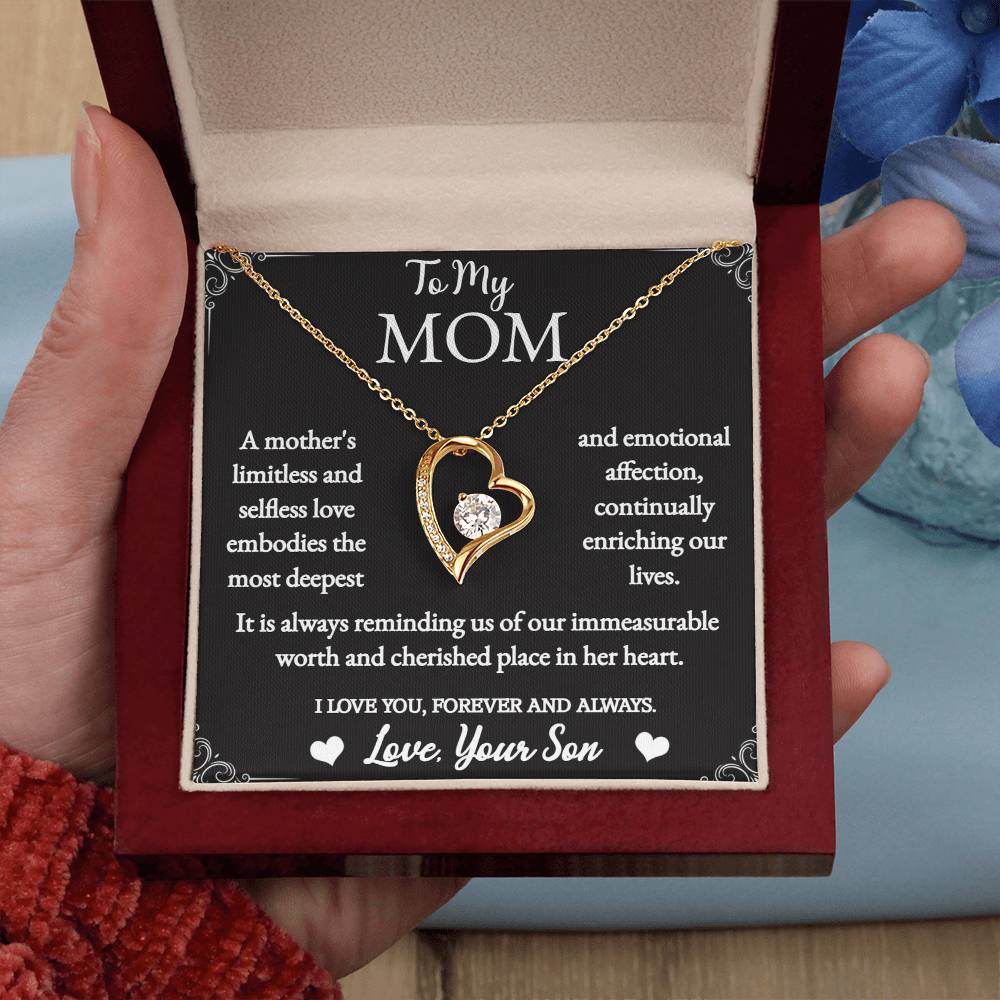 To My Mom -  Forever Love Necklace -  Love Your Son