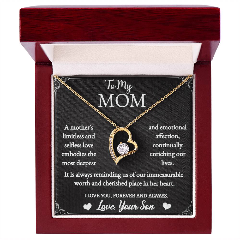 To My Mom -  Forever Love Necklace -  Love Your Son