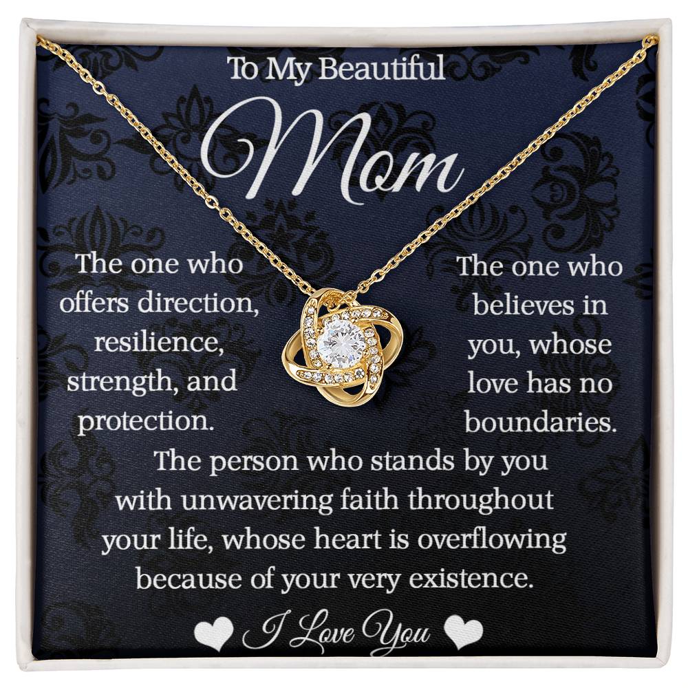 To My Beautiful Mom - Love know Necklace - Love Has No Boundaries