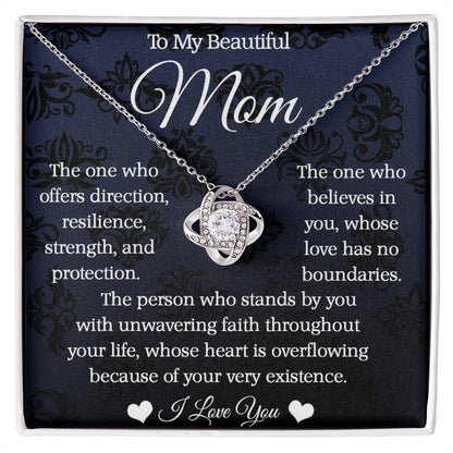 To My Beautiful Mom - Love know Necklace - Love Has No Boundaries