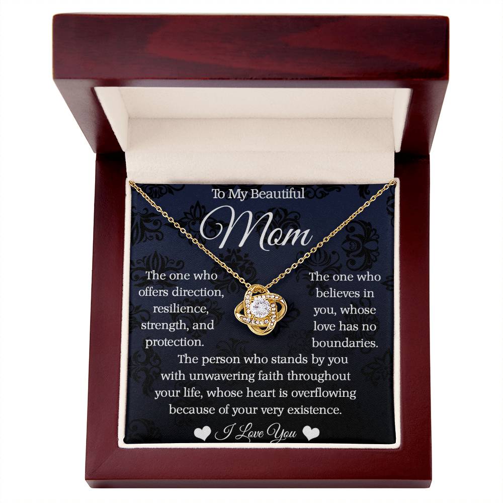 To My Beautiful Mom - Love know Necklace - Love Has No Boundaries