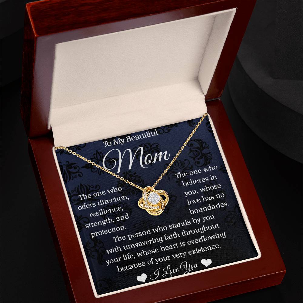 To My Beautiful Mom - Love know Necklace - Love Has No Boundaries