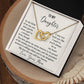 To My Daughter - Interlocking Hearts Necklaces - My love will last forever