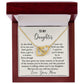 To My Daughter - Interlocking Hearts Necklaces - My love will last forever