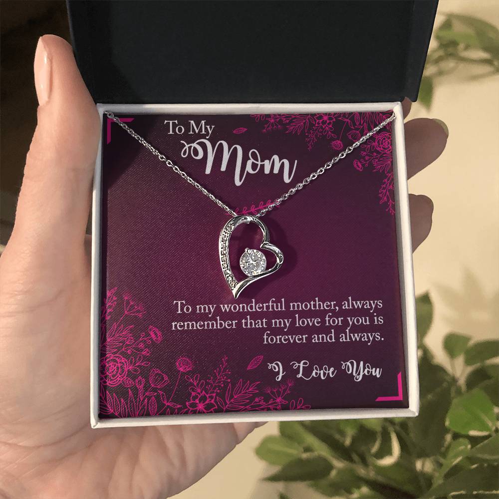 TO MY MOM - LOVE YOU FOREVER AND ALWAYS - FOREVER LOVE NECKLACE