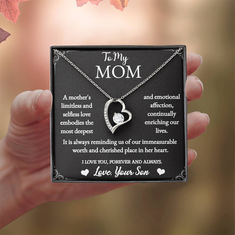 To My Mom -  Forever Love Necklace -  Love Your Son