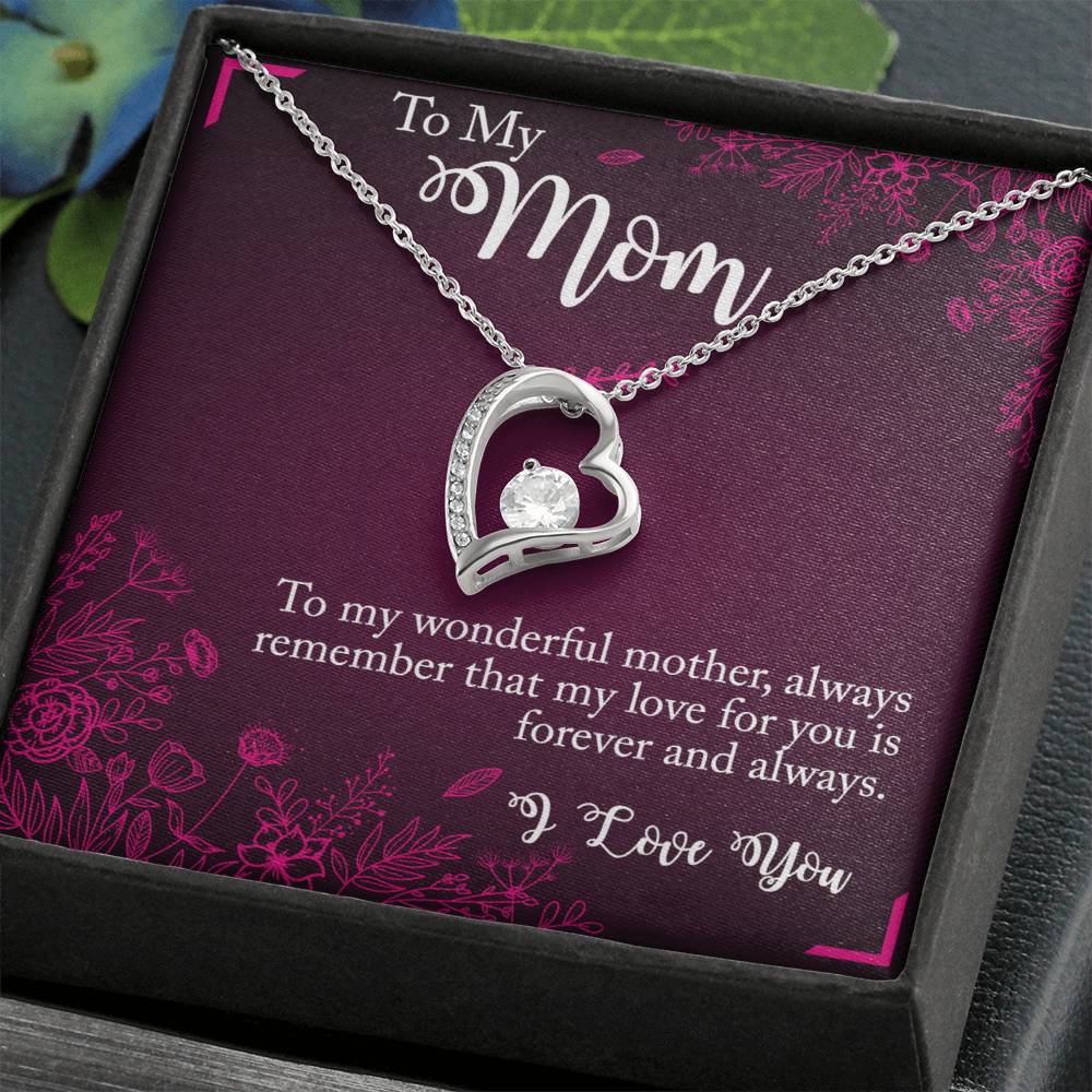 TO MY MOM - LOVE YOU FOREVER AND ALWAYS - FOREVER LOVE NECKLACE