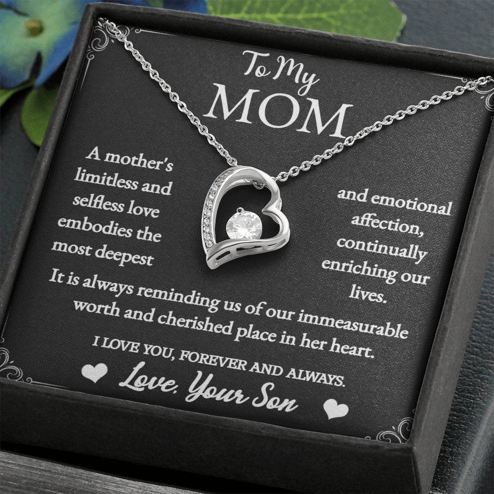 To My Mom -  Forever Love Necklace -  Love Your Son