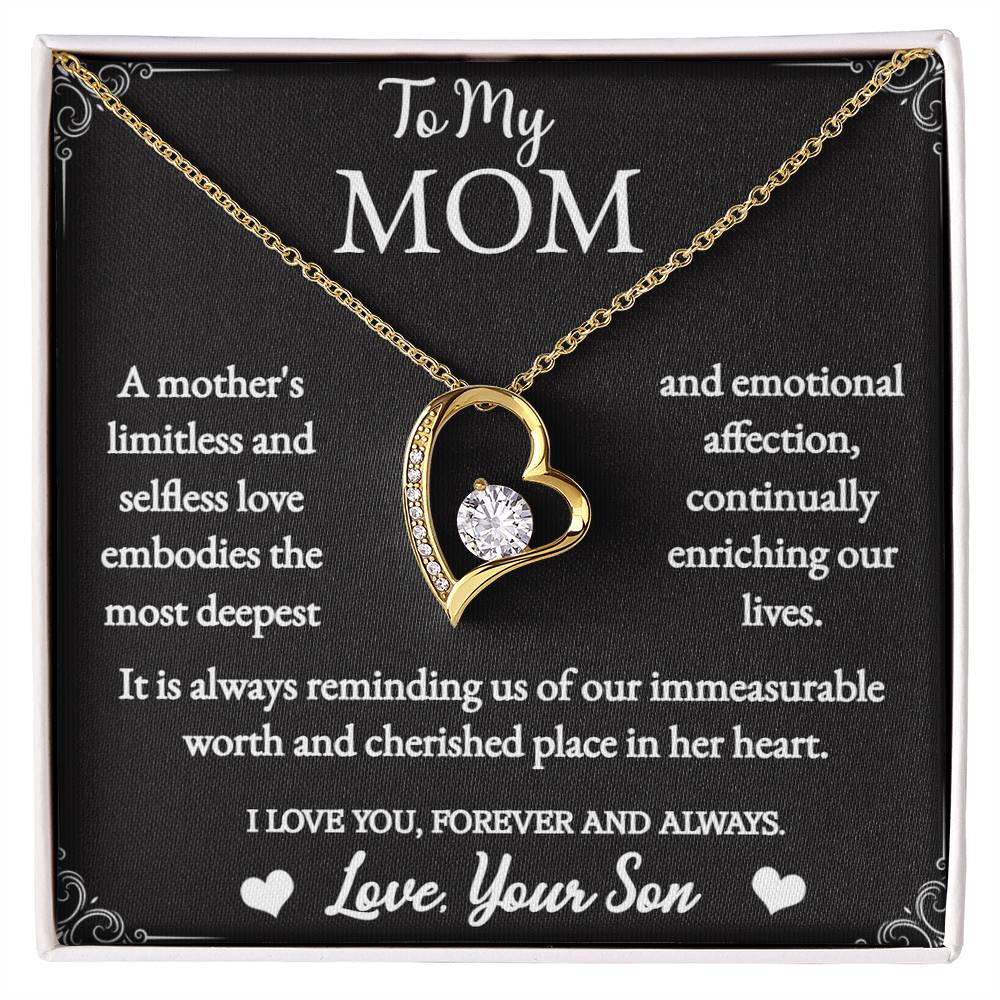 To My Mom -  Forever Love Necklace -  Love Your Son