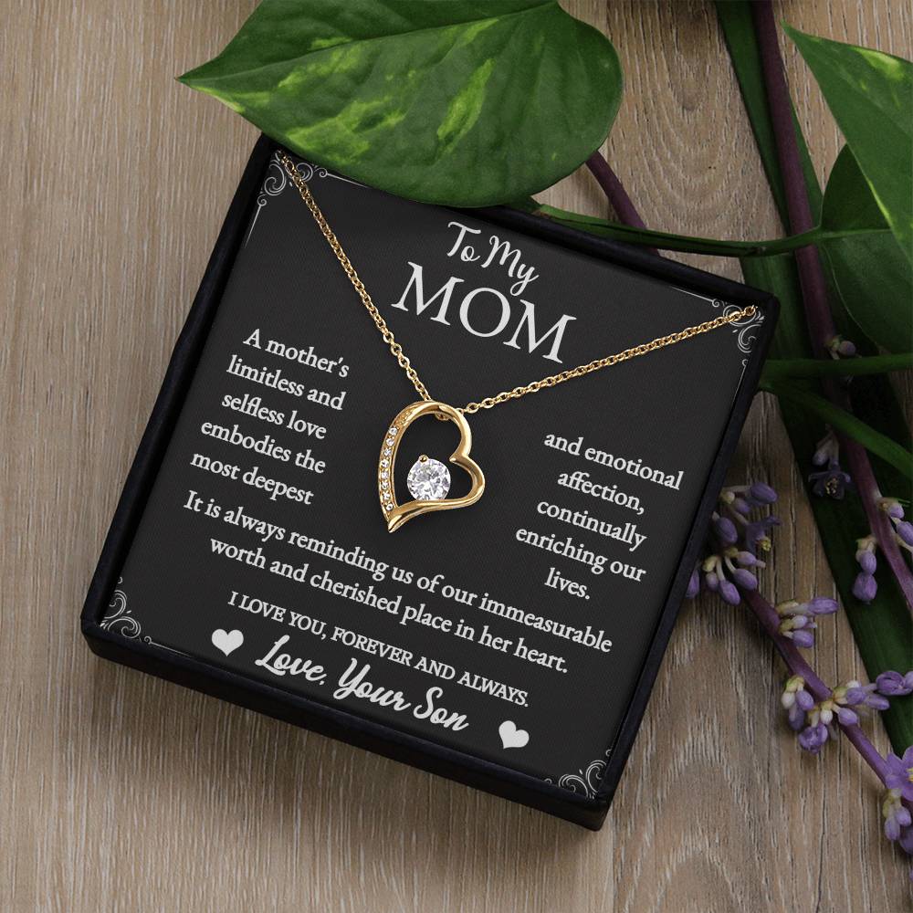 To My Mom -  Forever Love Necklace -  Love Your Son