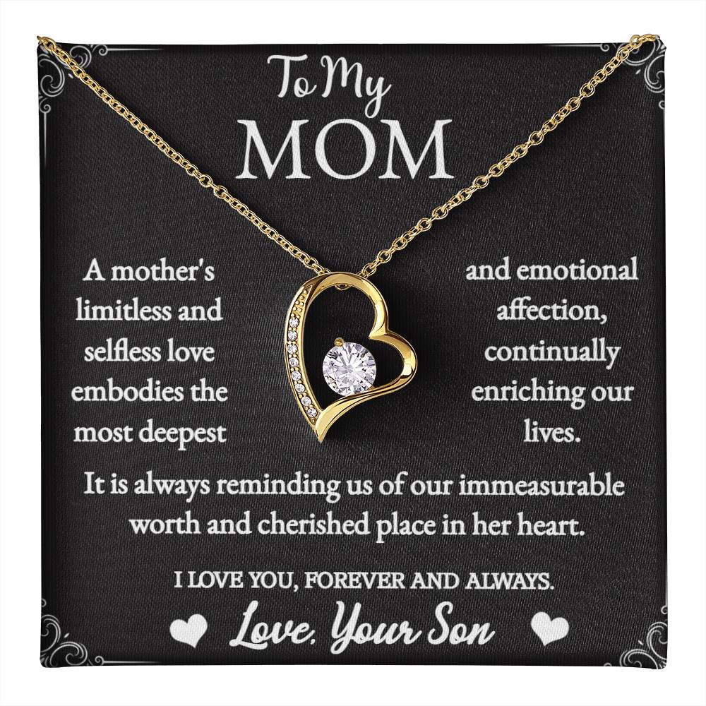 To My Mom -  Forever Love Necklace -  Love Your Son