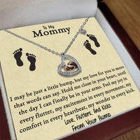 Load image into Gallery viewer, To My Mommy Baby Feet Heart Necklace
