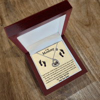 Load image into Gallery viewer, To My Mommy Baby Feet Heart Necklace
